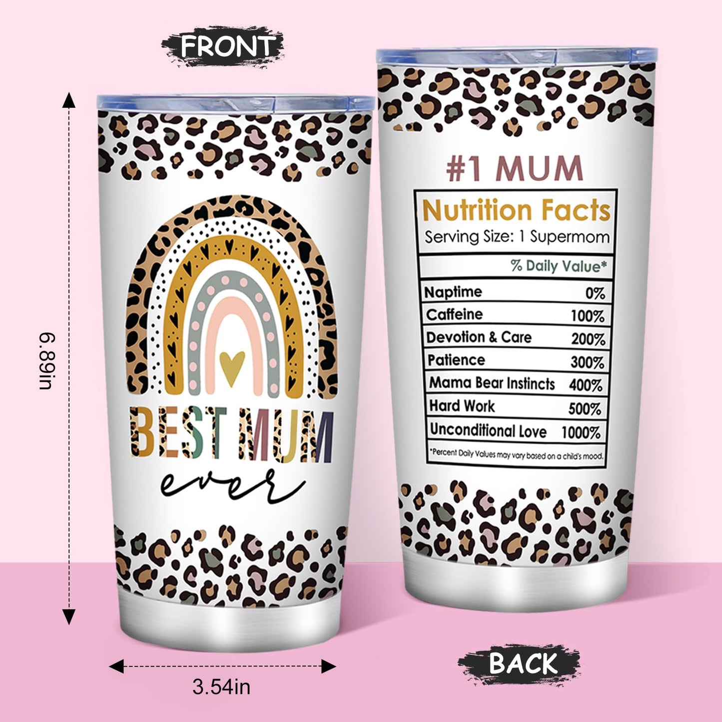Gifts for Mum: Birthday & Christmas Gift Box with Tumbler, Candle & More