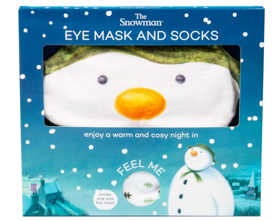 Snowman Sleep Mask & Sock Set