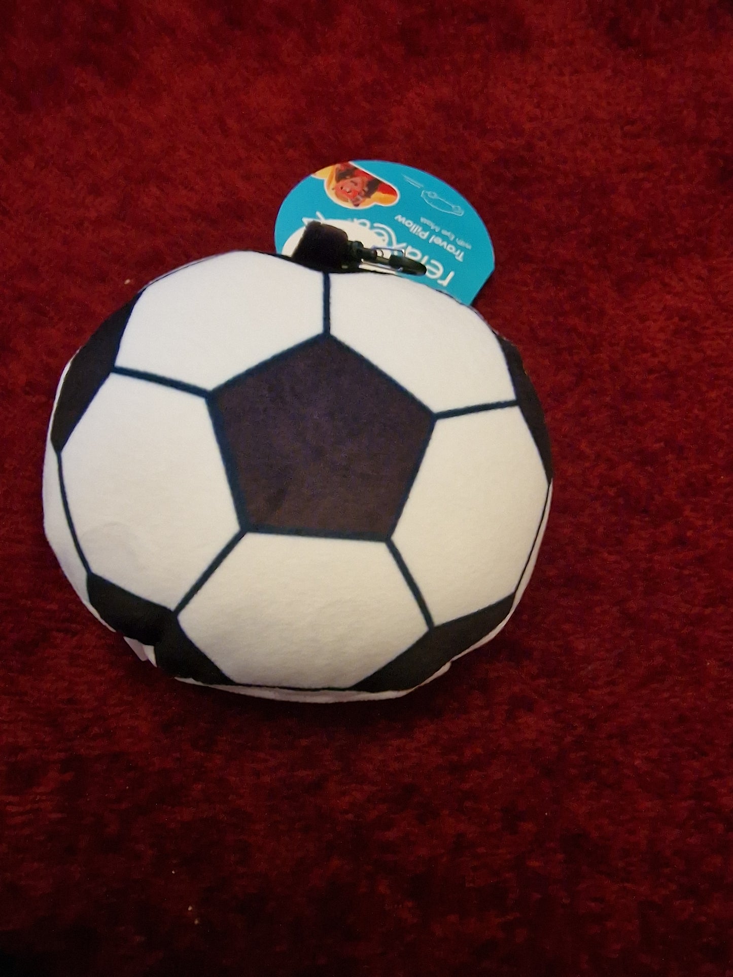 Relaxeazzz Football Plush Travel Pillow & Eye Mask