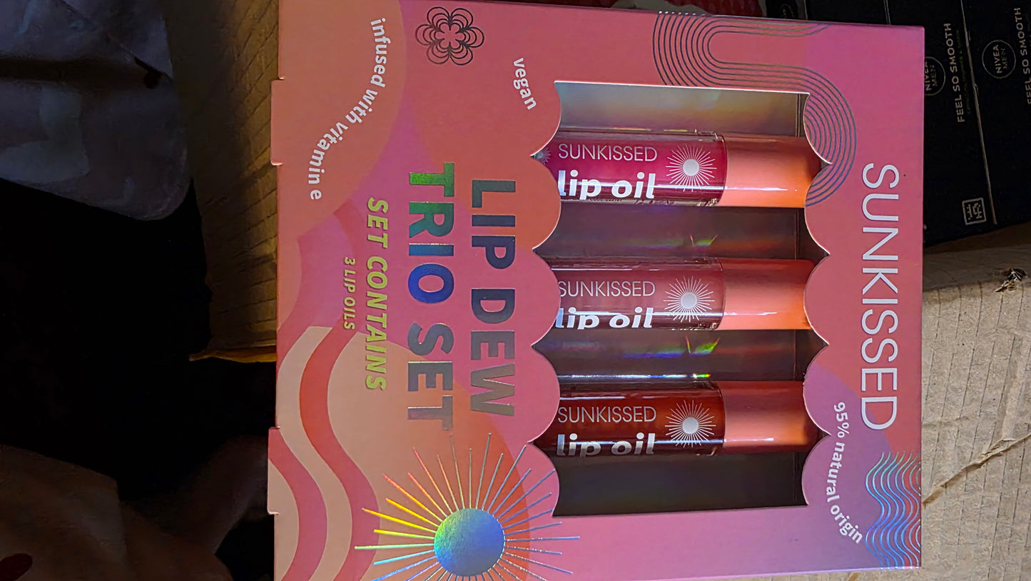 Sunkissed Lip Dew Trio Gift Set (3 Lip Oils)