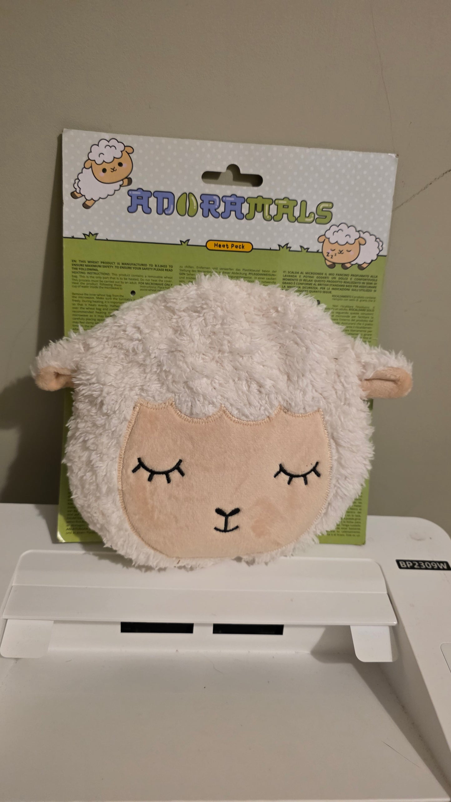 Microwave sheep heat pack