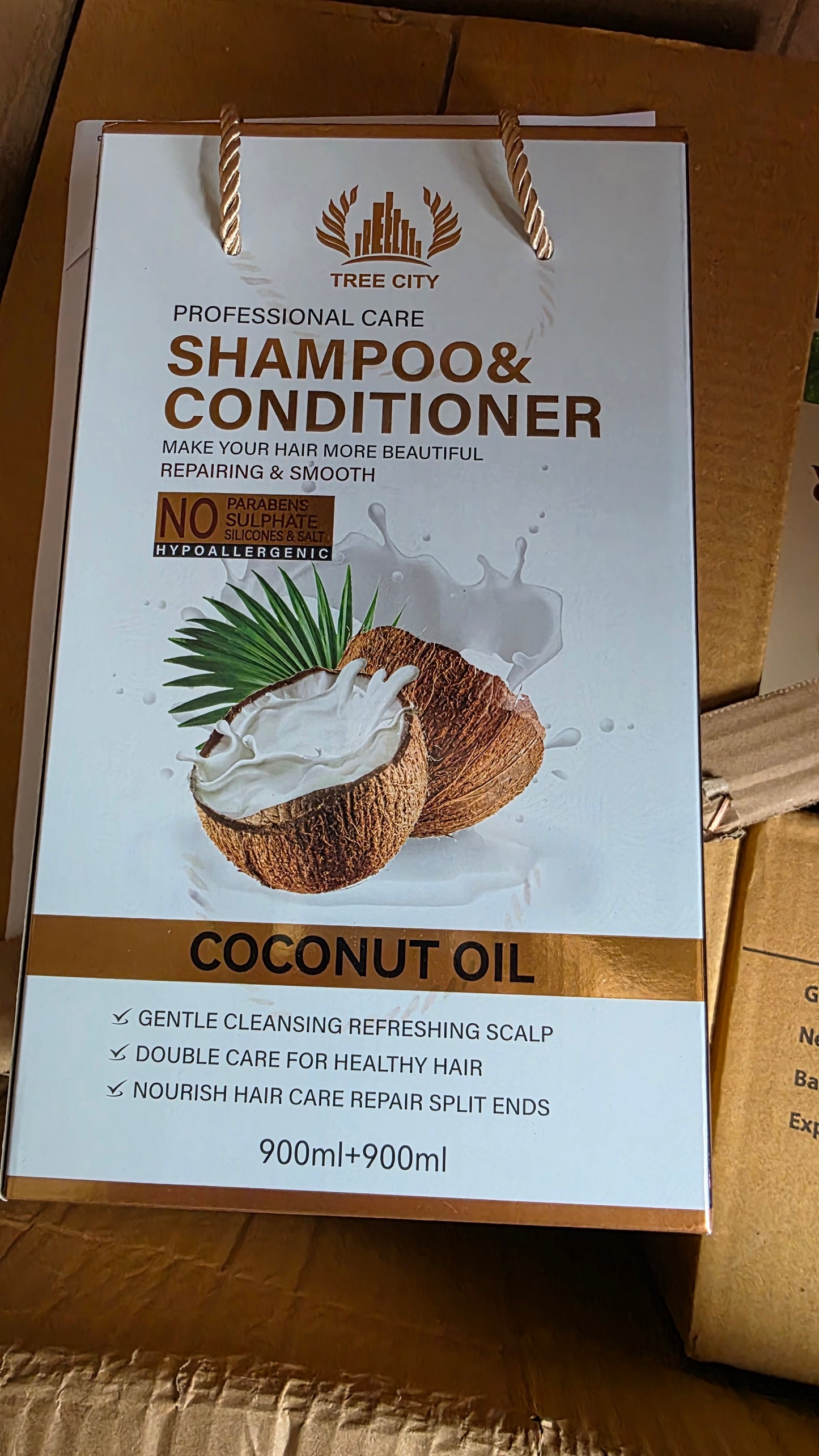 0805-31105 Professional Hair Care Set | Coconut Oil Shampoo & Conditioner | Nourishing & Repairing TC-2377