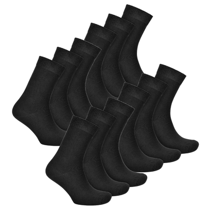 12 Pairs Men's Colourful Heel Toe Black Argyle Diamond Socks Comfort Fit Cotton Rich Durable Work Sock Ultra-Smooth Flat Toe Seam Comfortable School Business Wear UK 6-11 by Sock Stack