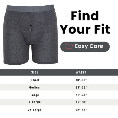 6 Pack Striped Black Grey Cotton Stretch Boxer Shorts Menswear Classic Activewear Breathable Soft and Durable Underwear for Men by Sock Stack