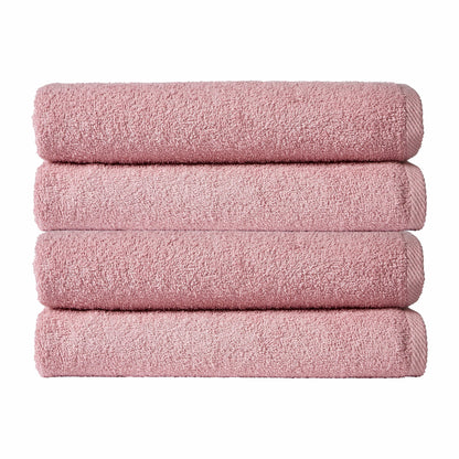 Pack of 4 Large Quick-Drying Lightweight Easycare Indus Valley Cotton Bath Sheets 80x140cm for Home Travel Gym Holidays Multiple Colours by OLIVIA ROCCO