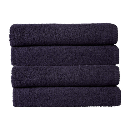 Pack of 4 Large Quick-Drying Lightweight Easycare Indus Valley Cotton Bath Sheets 80x140cm for Home Travel Gym Holidays Multiple Colours by OLIVIA ROCCO