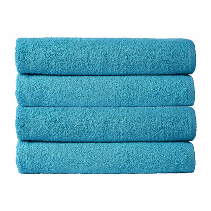 Pack of 4 Large Quick-Drying Lightweight Easycare Indus Valley Cotton Bath Sheets 80x140cm for Home Travel Gym Holidays Multiple Colours by OLIVIA ROCCO