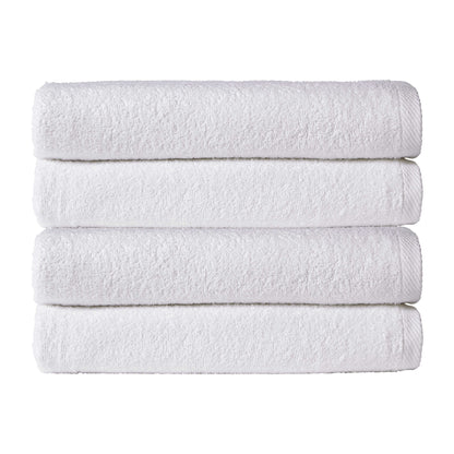 Pack of 4 Large Quick-Drying Lightweight Easycare Indus Valley Cotton Bath Sheets 80x140cm for Home Travel Gym Holidays Multiple Colours by OLIVIA ROCCO