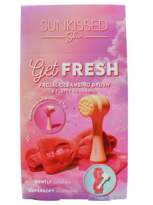 Sunkissed Get Fresh Facial Cleansing Brush & Headband - Gift Set