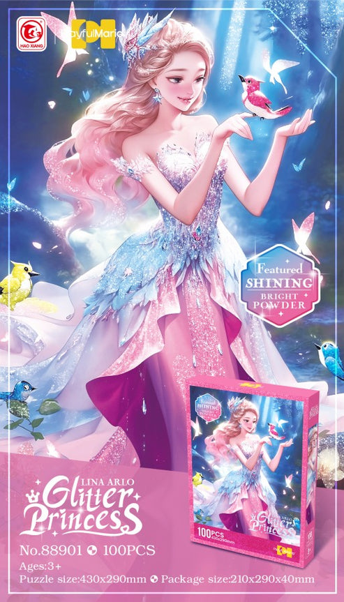 Glitter Princess Jigsaw Puzzle - 100pcs