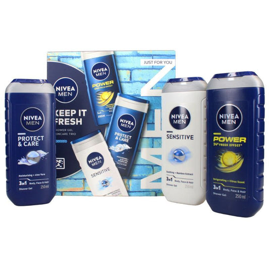 Nivea Men Keep It Fresh 3pc Gift Set