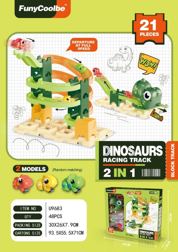 Dinosaurs Racing Track 2-In-1