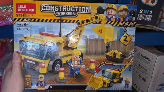 Blocks Construction 2 Type Transforming Work Truck 137pcs