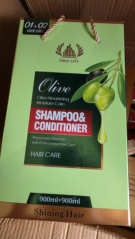 0805-31106 Hair Care Set | Olive Extract Shampoo & Conditioner | Nourish & Shine TC-2372