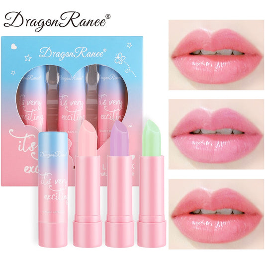 Dragon Ranee 3pcs It’s Very Exciting Colour Change Moisturising Lip Balm Gift Set