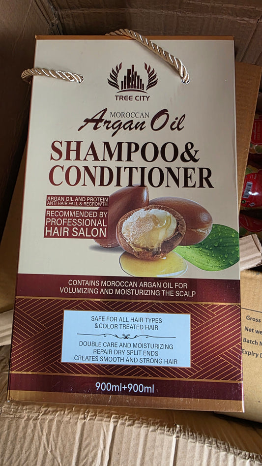 0805-31107 Argan Oil Shampoo & Conditioner | Professional Hair Salon Care TC-2387