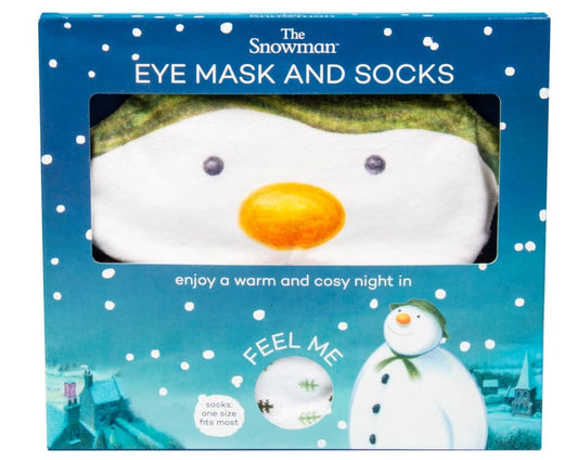 Snowman Sleep Mask & Sock Set
