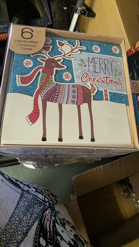 6 handcrafted Christmas cards