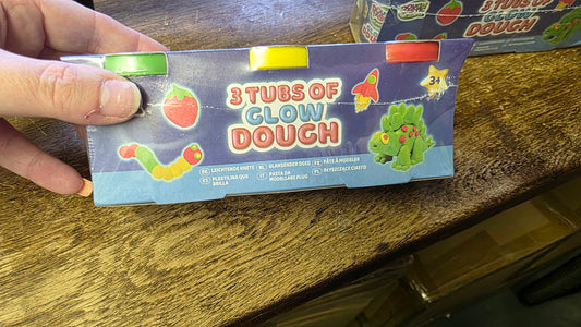 3 tubs of glow dough