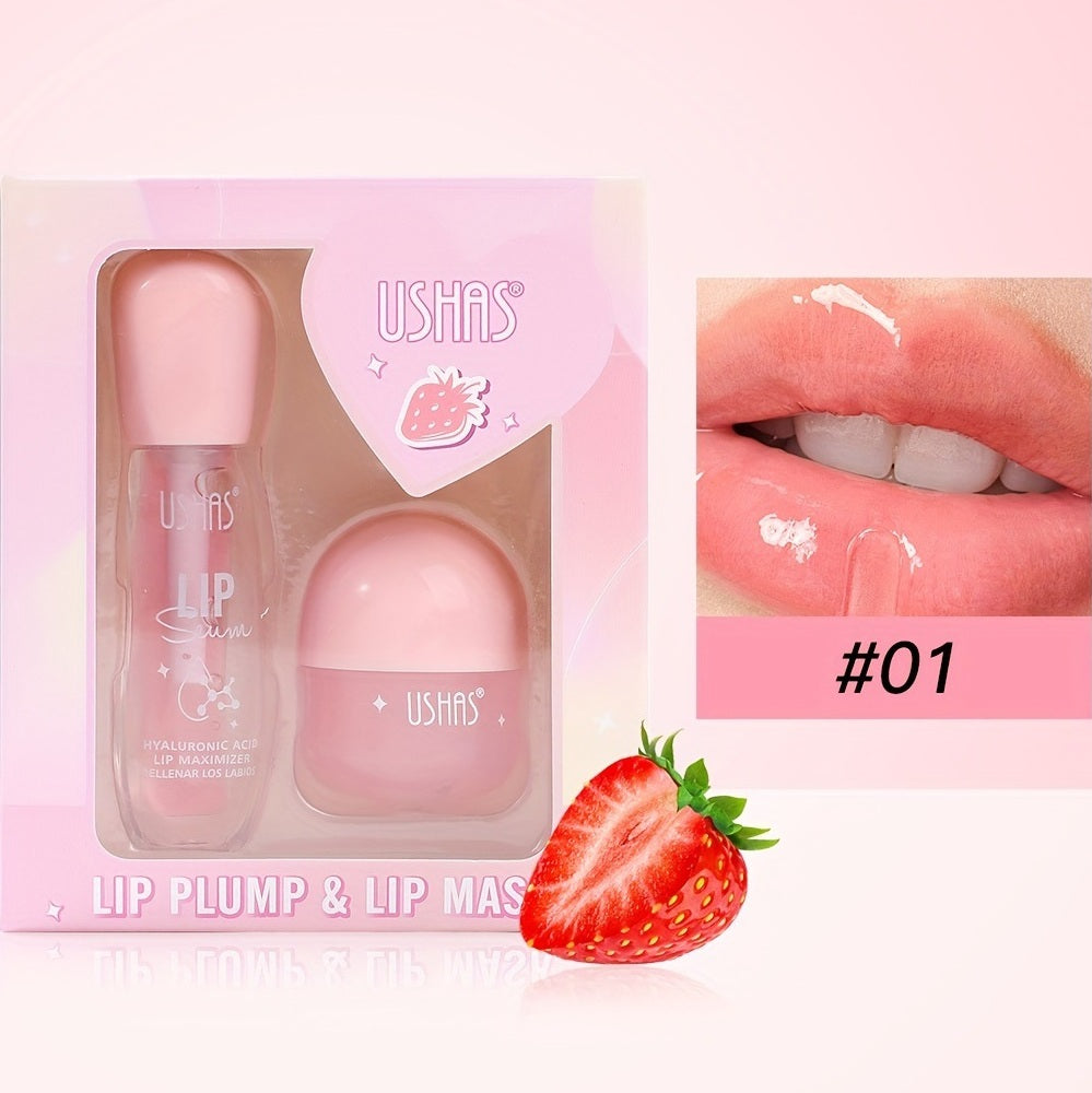 Ushas Lip Plumper Gloss + Lip Mask Gift Set