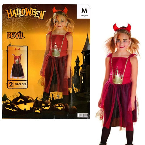 Devil Dress Halloween Costume Age 7-10 Years