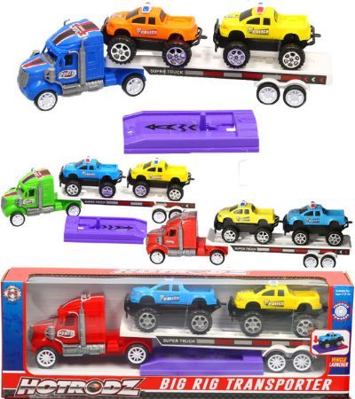 Hotrodz Big Rig Transporter With 2 Trucks, by A to Z Toys