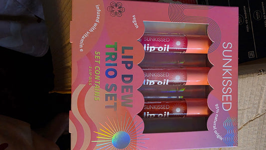 Sunkissed Lip Dew Trio Gift Set (3 Lip Oils)