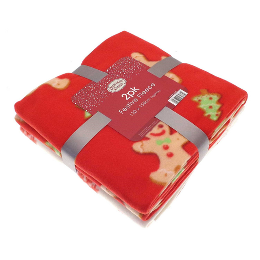 Pack of 2 fleece throws