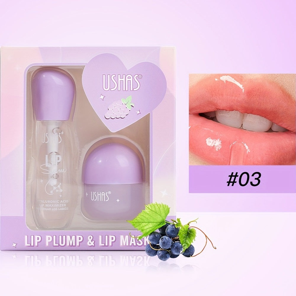 Ushas Lip Plumper Gloss + Lip Mask Gift Set