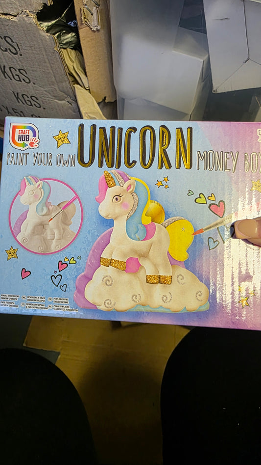 Paint your own unicorn boxes