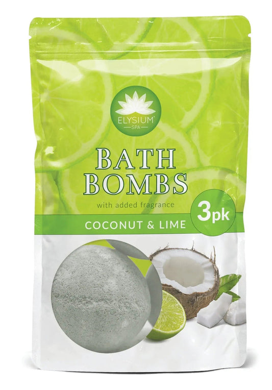 ELYSIUM SPA BATH BOMBS COCONUT & LIME 3 X 50G