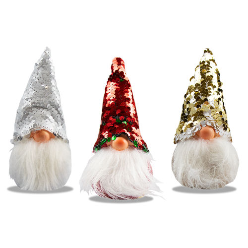 Sequin Hat Christmas Gonk Ornament 16.5cm