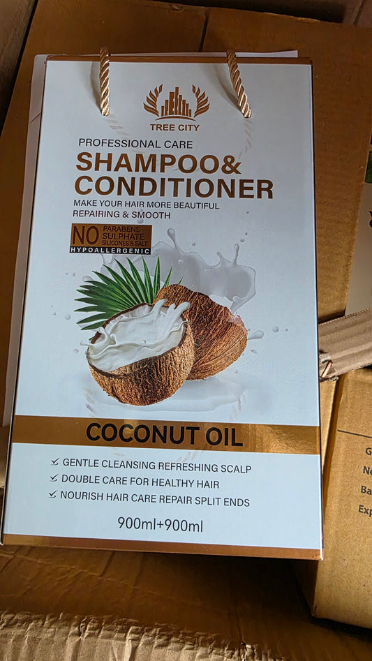0805-31105 Professional Hair Care Set | Coconut Oil Shampoo & Conditioner | Nourishing & Repairing TC-2377