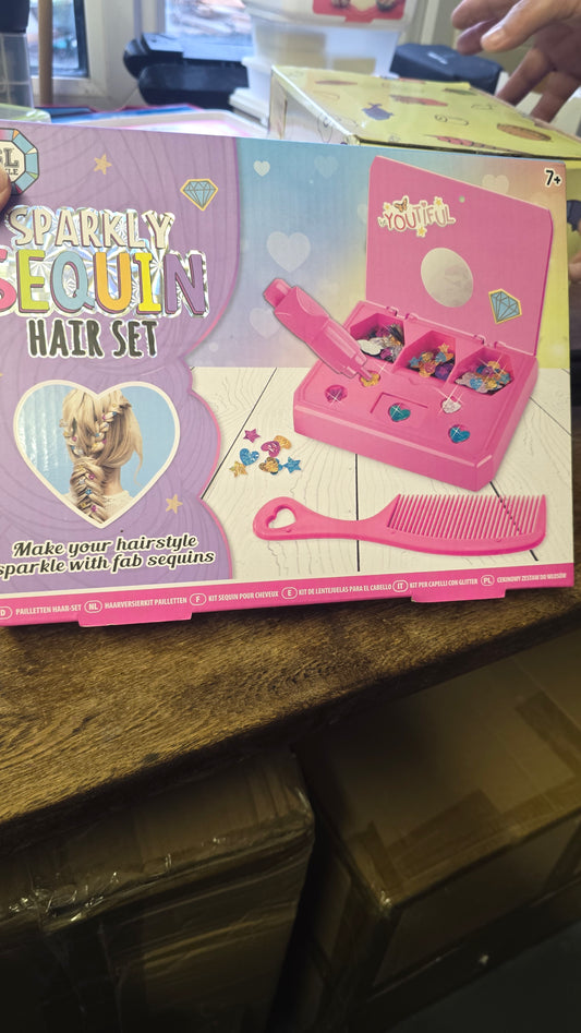 Sparkly sequin hair set